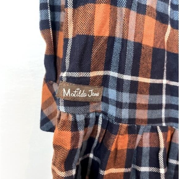 Matilda Jane Moments with You General Store Plaid Tunic Top Small Button Front - Picture 5 of 11